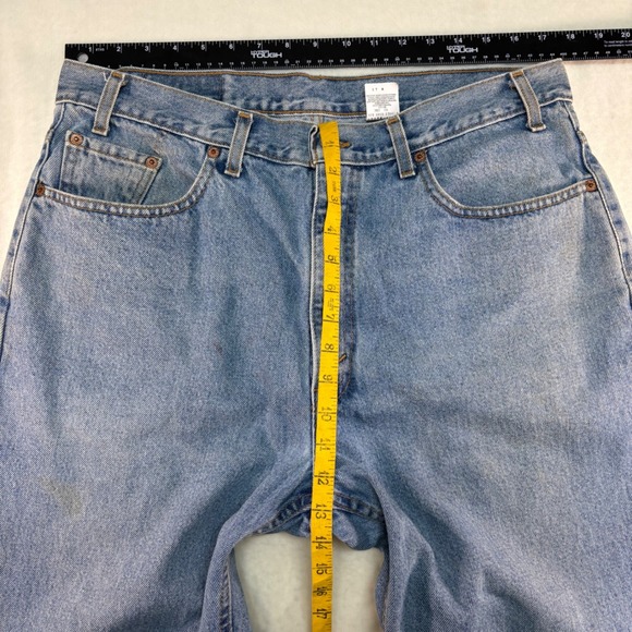 Vintage Levis 550 Relaxed Fit Jeans Mens 38x30-28 Made in USA Light Denim 0899 - Picture 7 of 9